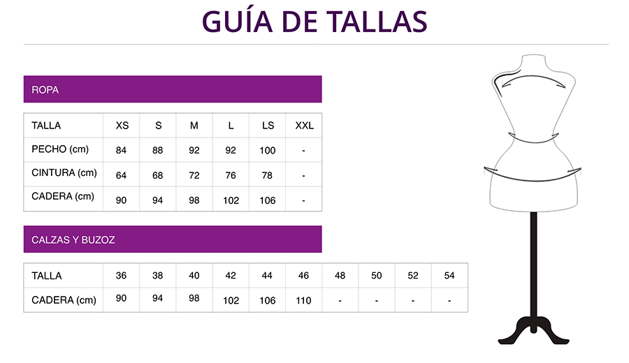 Guía de Tallas